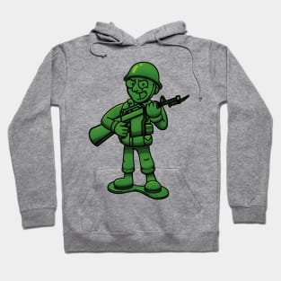 Green Military Soldier Toy With Rifle Hoodie